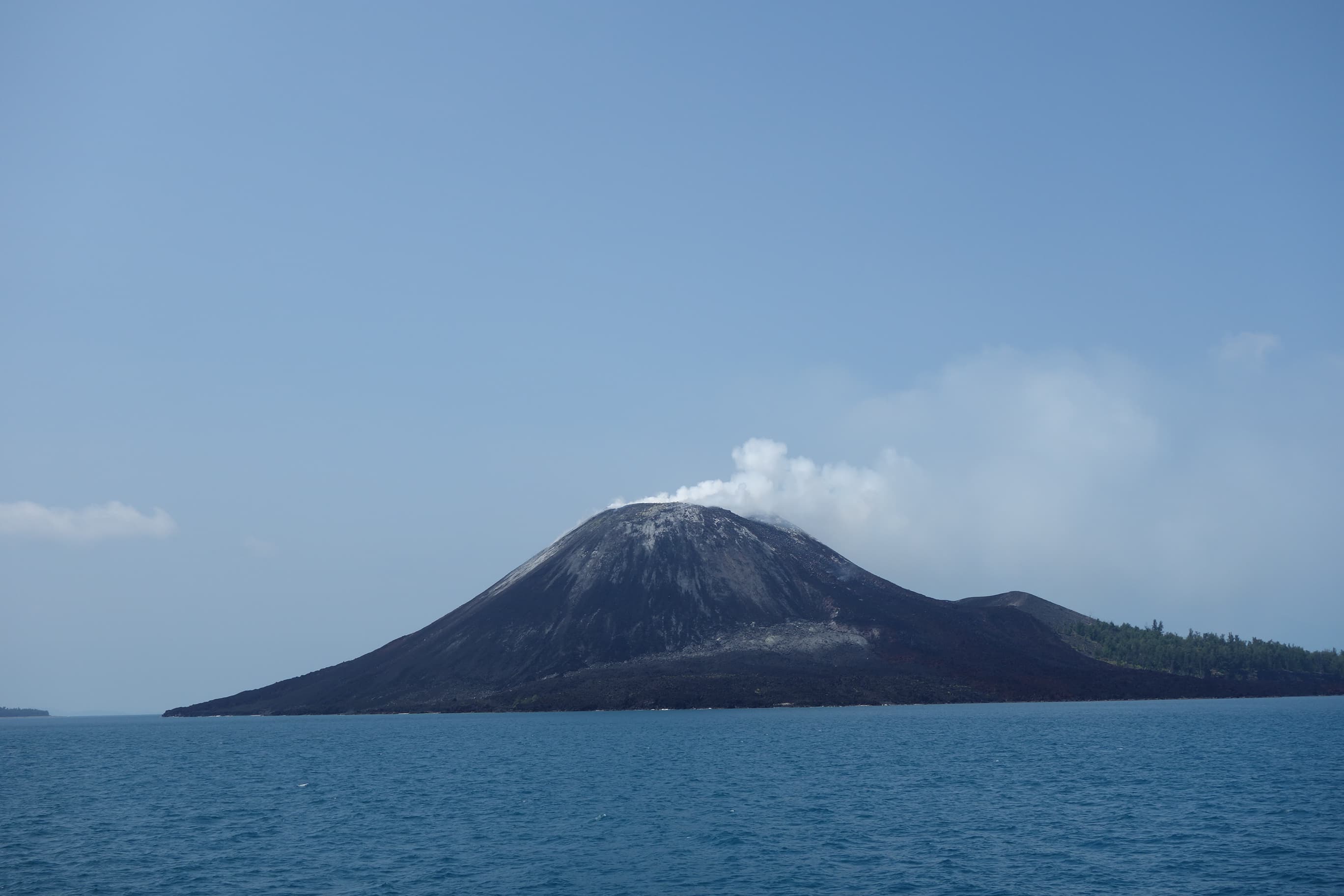 Anak Krakatau volcano in Indonesia.