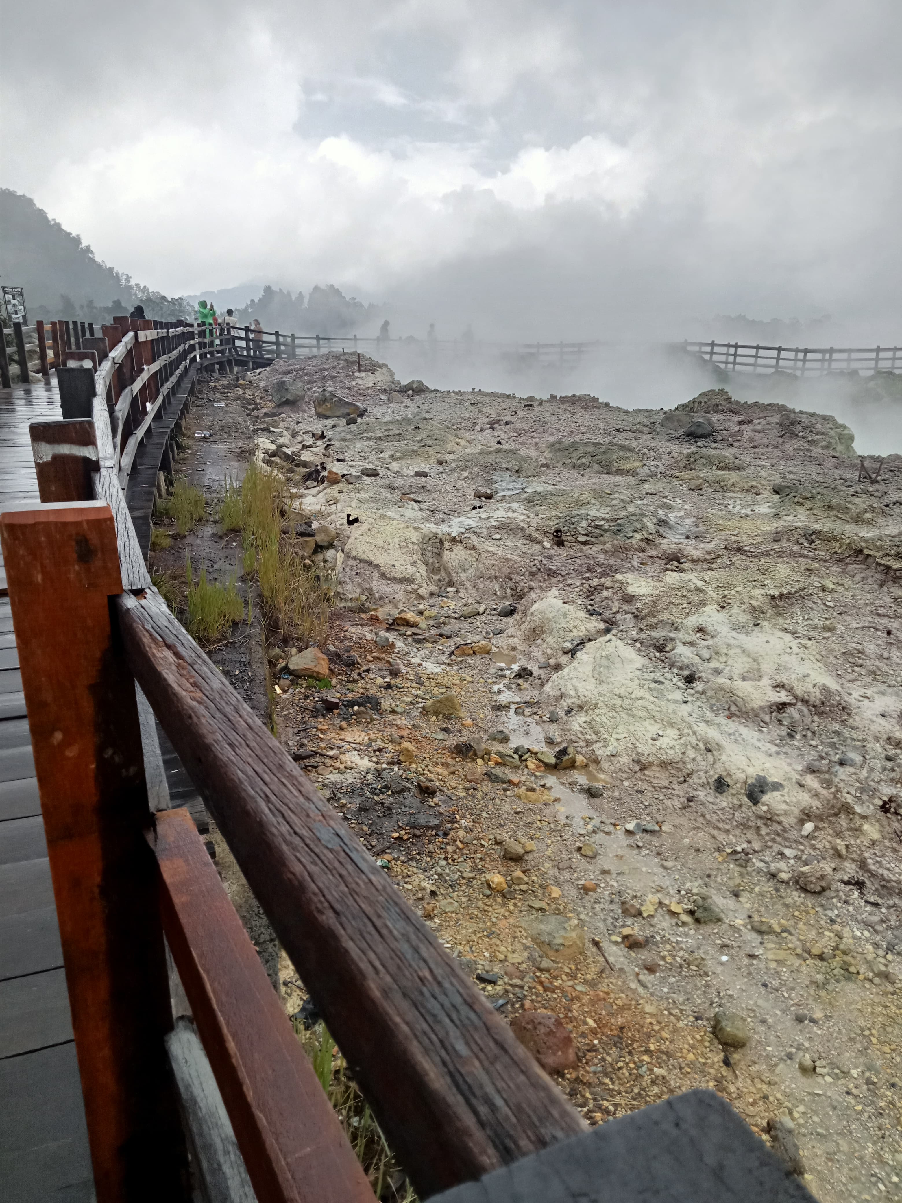 Objek wisata kawah Sikidang terletak di daerah Dieng Banjarnegara