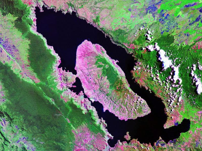 Lake Toba, Sumatra, Indonesia - Landsat satellite photo