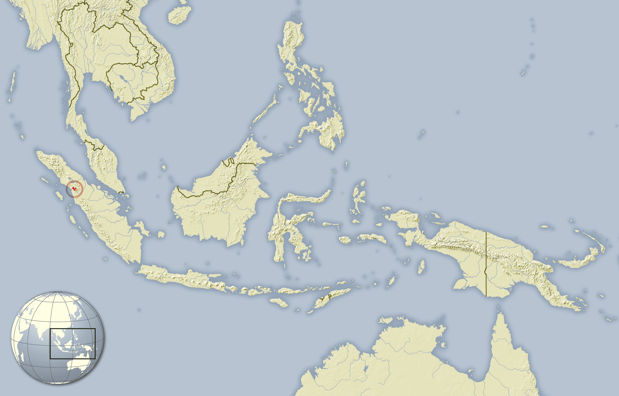 Distribution map of the Tapanuli orangutan